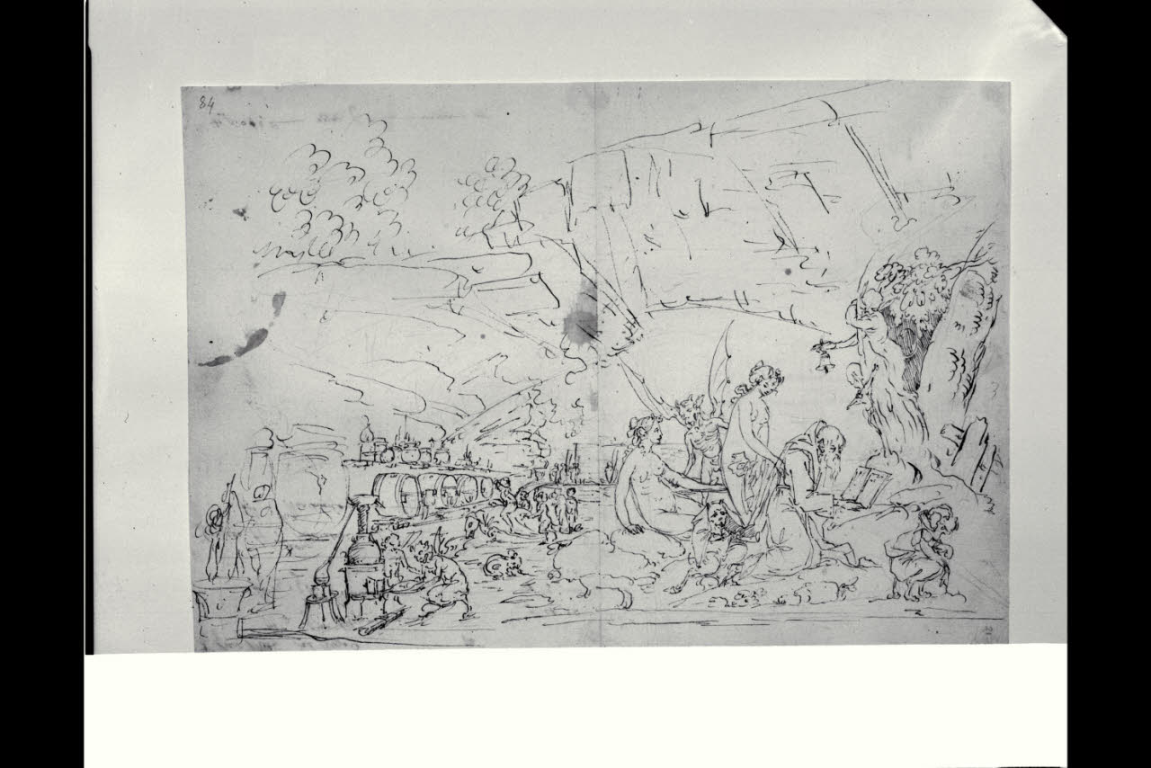 Tentazioni di sant'Antonio abate (disegno) di Bonomini, Paolo Vincenzo; Bonomini, Paolo Vincenzo (secc. XVIII/ XIX)