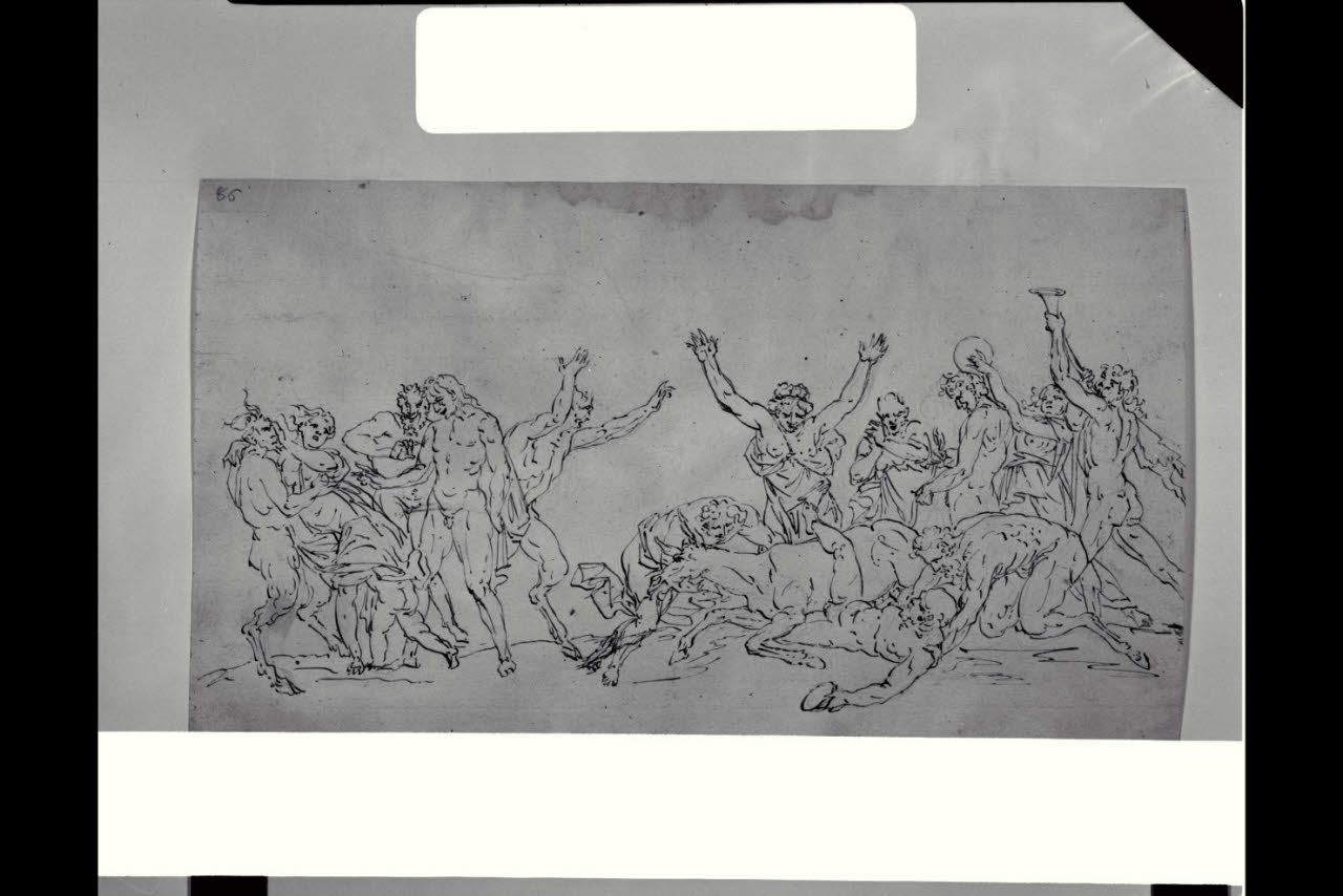 Baccanale con Sileno caduto dall'asina (disegno) di Bonomini, Paolo Vincenzo; Bonomini, Paolo Vincenzo (secc. XVIII/ XIX)