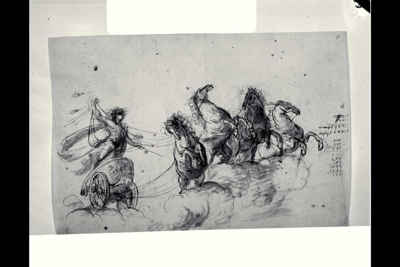 Il cocchio di Apollo (disegno) di Bonomini, Paolo Vincenzo; Bonomini, Paolo Vincenzo (secc. XVIII/ XIX)