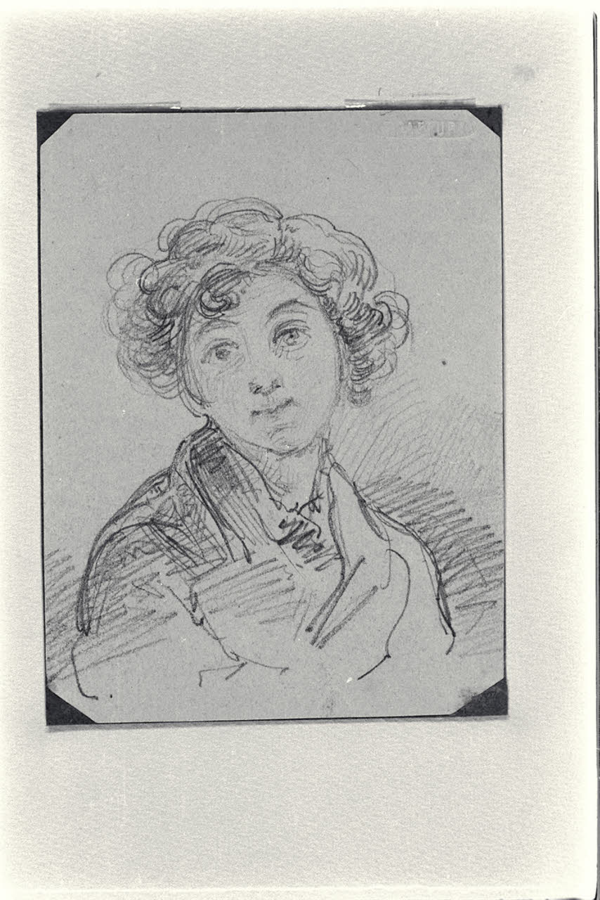 Autoritratto giovanile (?) (disegno) di Carnovali, Giovanni detto Piccio (sec. XIX)