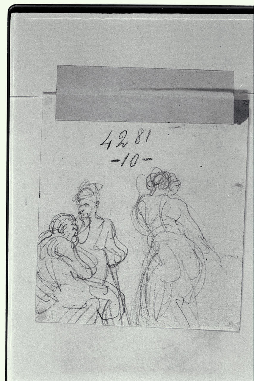 Studio per figure (disegno) di Carnovali, Giovanni detto Piccio (sec. XIX)