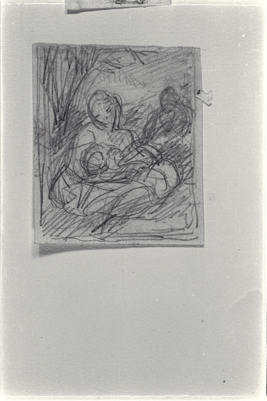 Riposo durante la fuga in Egitto (disegno) di Carnovali, Giovanni detto Piccio (sec. XIX)