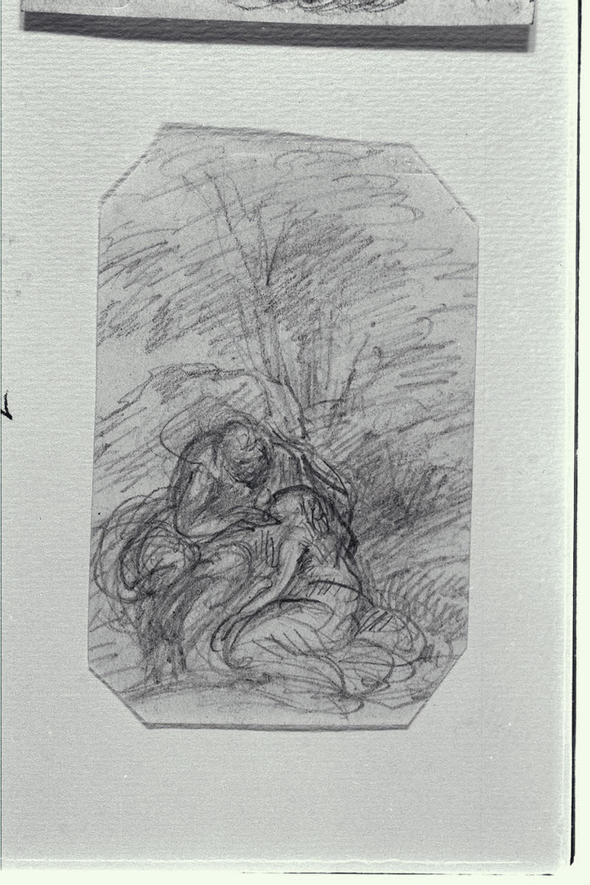 Coppia sotto un albero (disegno) di Carnovali, Giovanni detto Piccio (sec. XIX)
