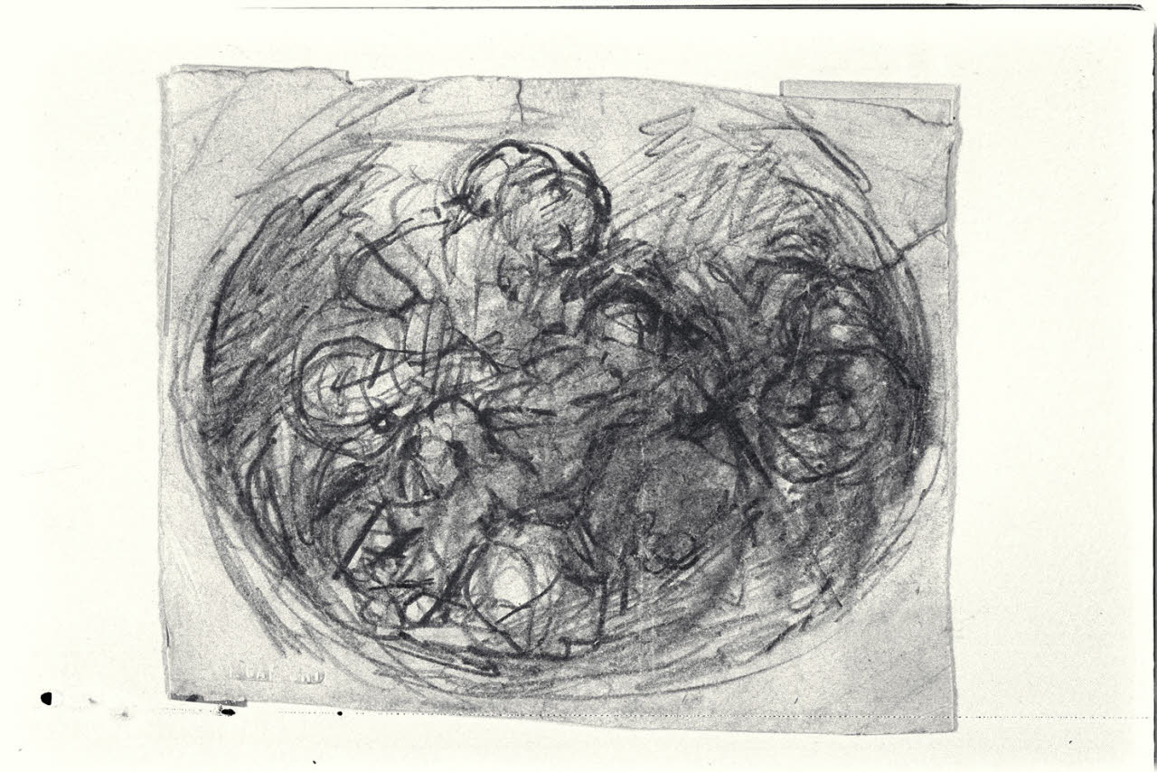 Sacra Famiglia (disegno) di Carnovali, Giovanni detto Piccio (sec. XIX)