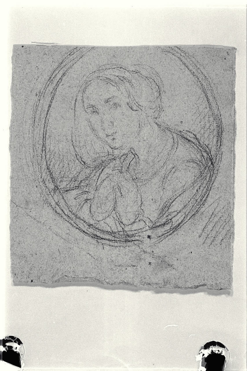 Madonna orante (disegno) di Carnovali, Giovanni detto Piccio (sec. XIX)