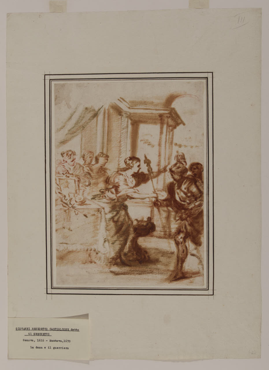 Scena storica (disegno) di Lagorio, Antonio (attribuito) (seconda metà sec. XVII)