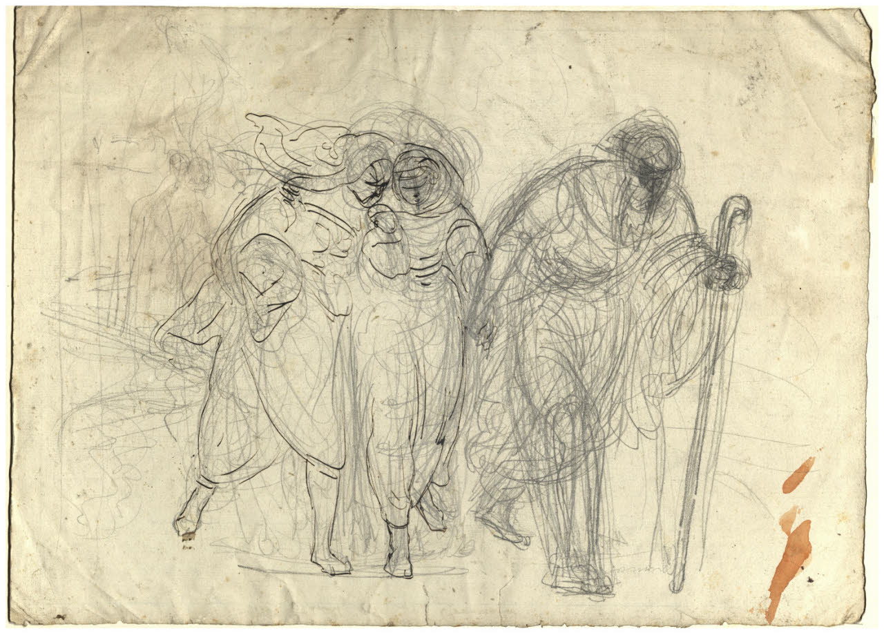 Composizione di soggetto biblico, Composizione di soggetto biblico (disegno) di Cremona, Tranquillo (sec. XIX)