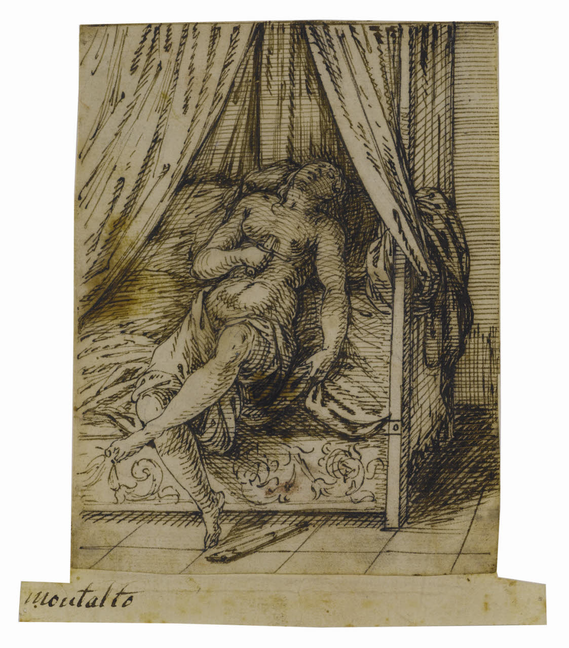 Suicidio di Lucrezia (disegno) - Scuola lombarda (prima metà sec. XVII)