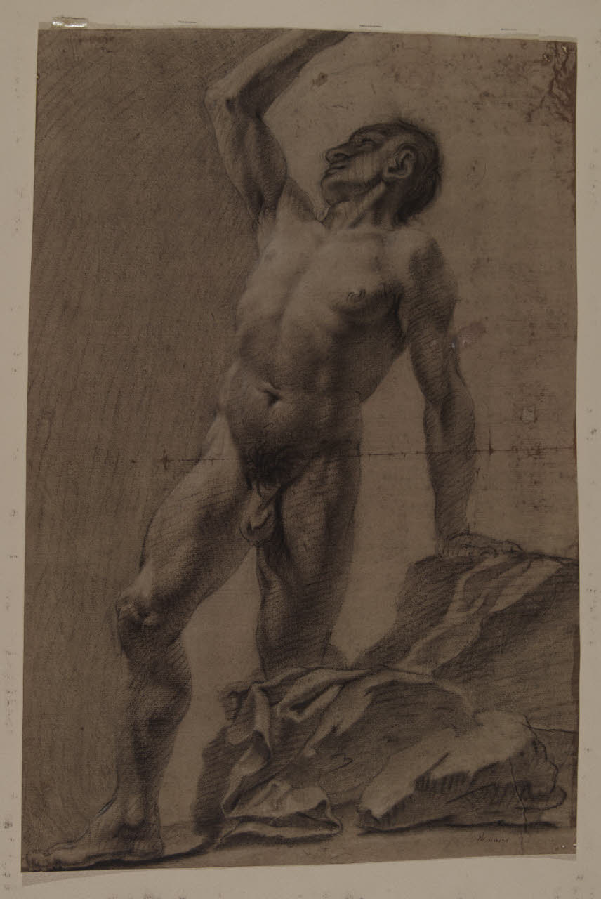 Studio di nudo maschile, Studio di nudo maschile (disegno) di Diziani, Gaspare (sec. XVIII)