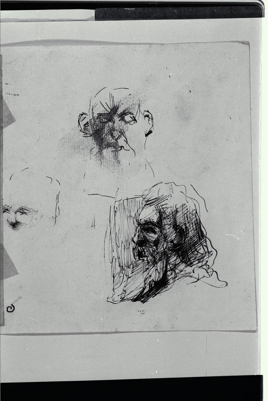 Studi di volti maschili (disegno) di Frigerio, Giulio ((?)) (seconda metà sec. XIX)