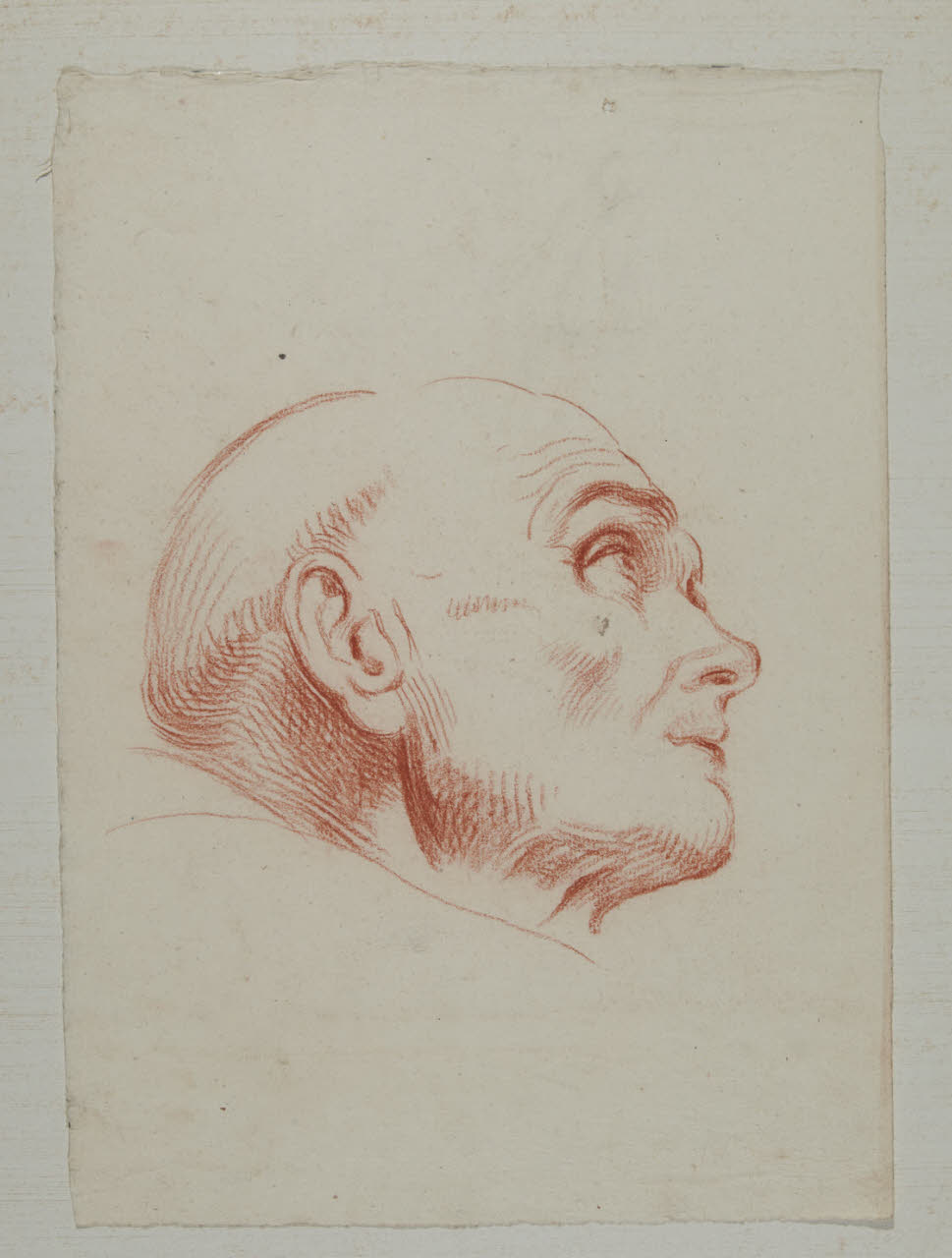 Studio della testa di un santo (disegno) di Fumagalli, Michelangelo (sec. XIX)