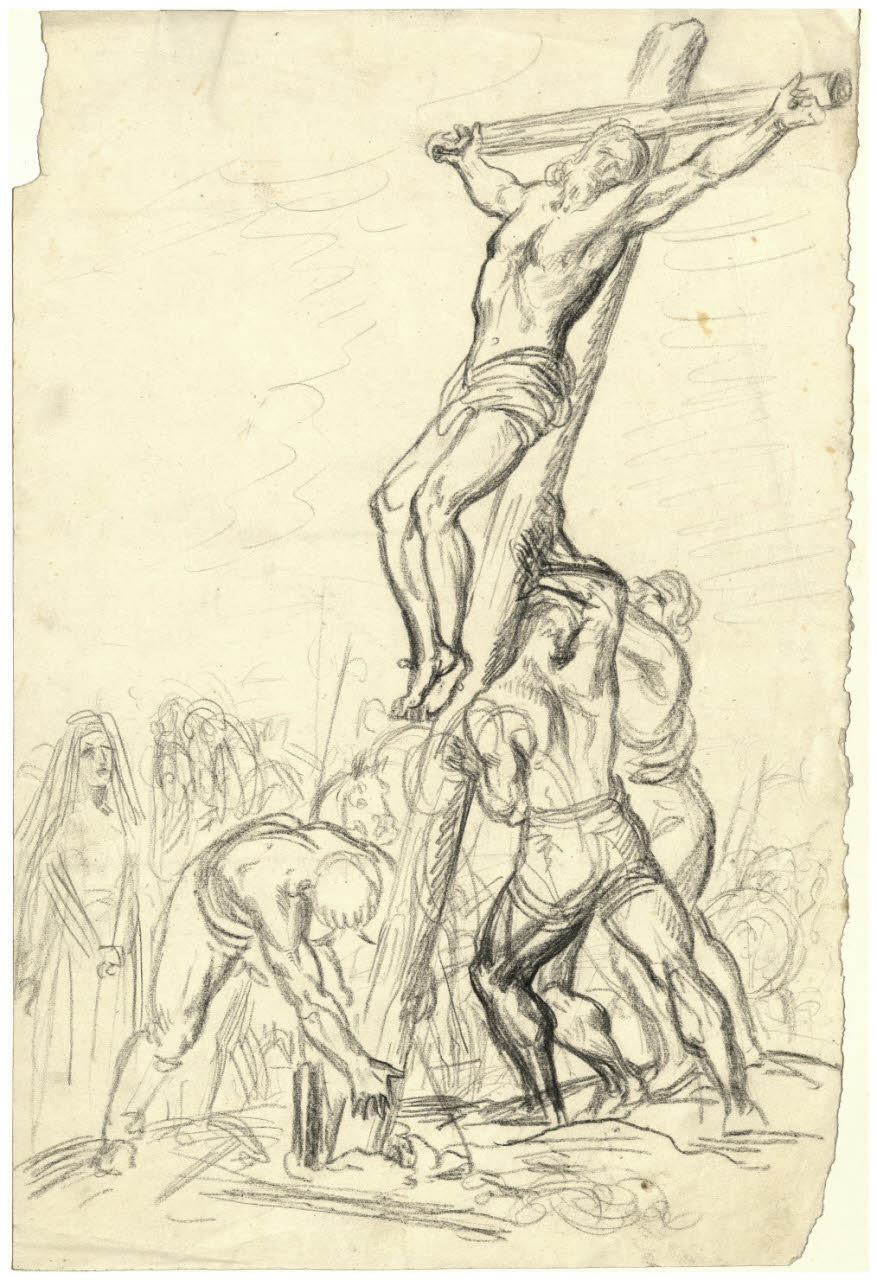 Studio per una crocefissione, Studio per una crocefissione (disegno) - ambito italiano (sec. XIX)