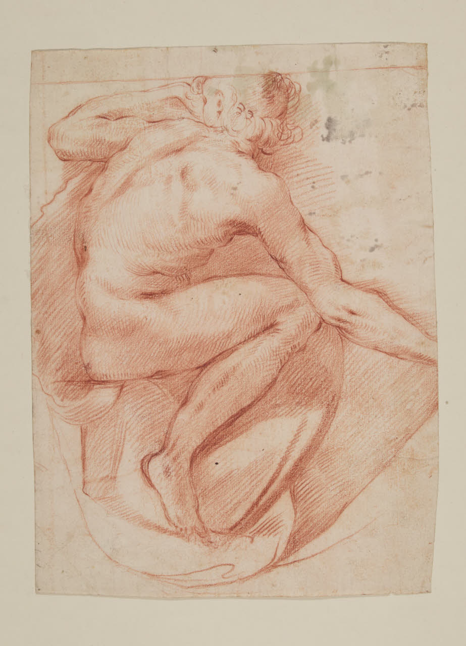 Studio di nudo maschile, Studio di nudo maschile (disegno) - Anonimo copia da Procaccini Giulio Cesare (sec. XVII)