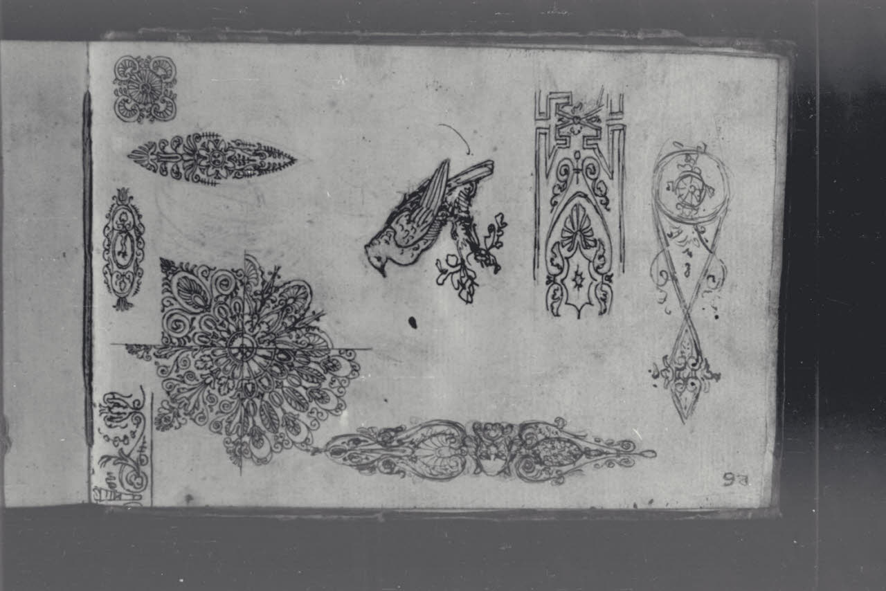 Studio di motivi decorativi (disegno) di Macinata, Giuseppe; Macinata, Giuseppe (secondo quarto sec. XIX)