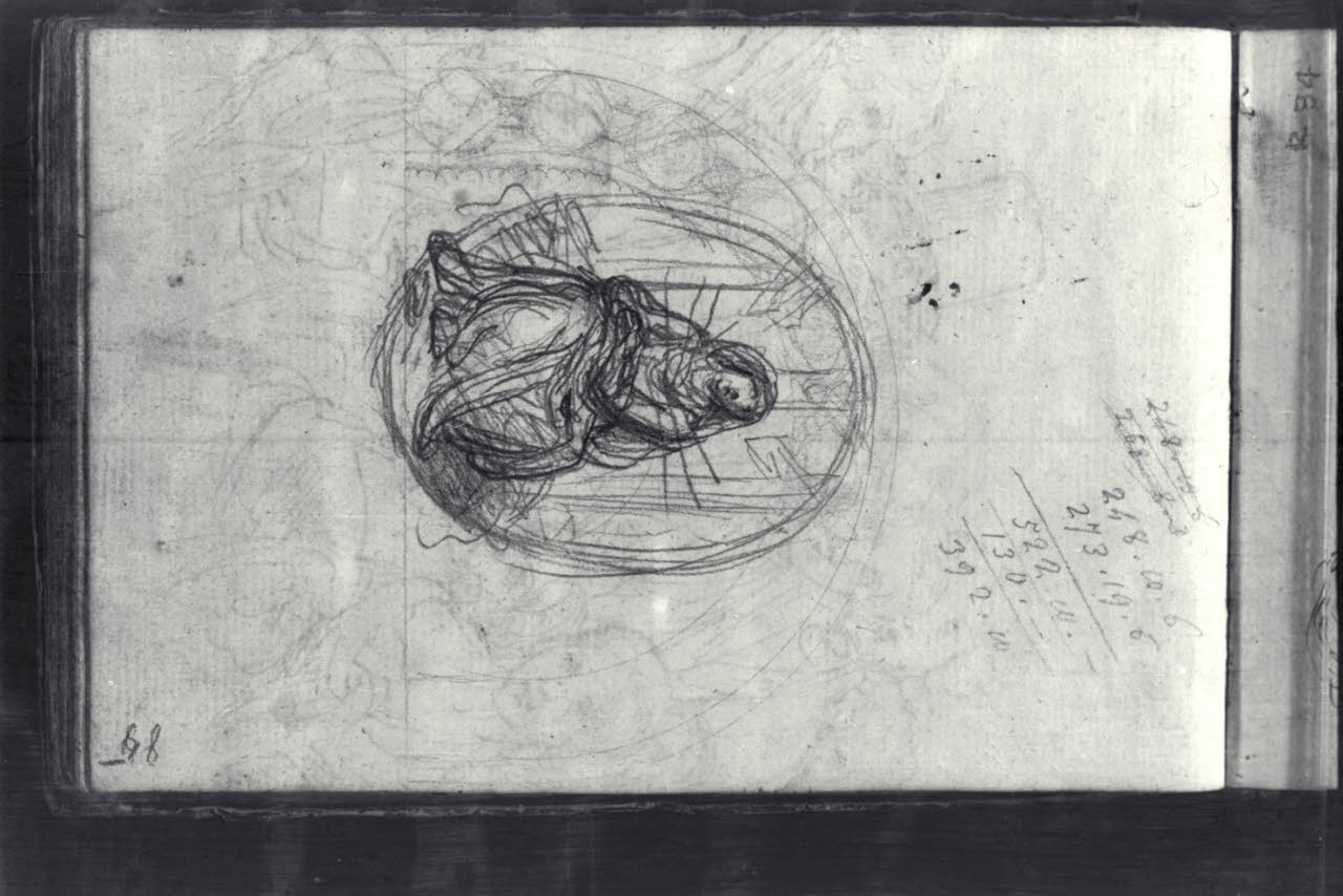 Madonna addolorata (disegno) di Macinata, Giuseppe; Macinata, Giuseppe (secondo quarto sec. XIX)