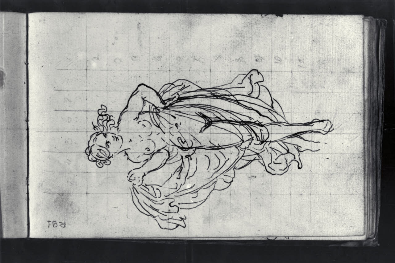 Figura femminile allegorica (disegno) di Macinata, Giuseppe; Macinata, Giuseppe (secondo quarto sec. XIX)