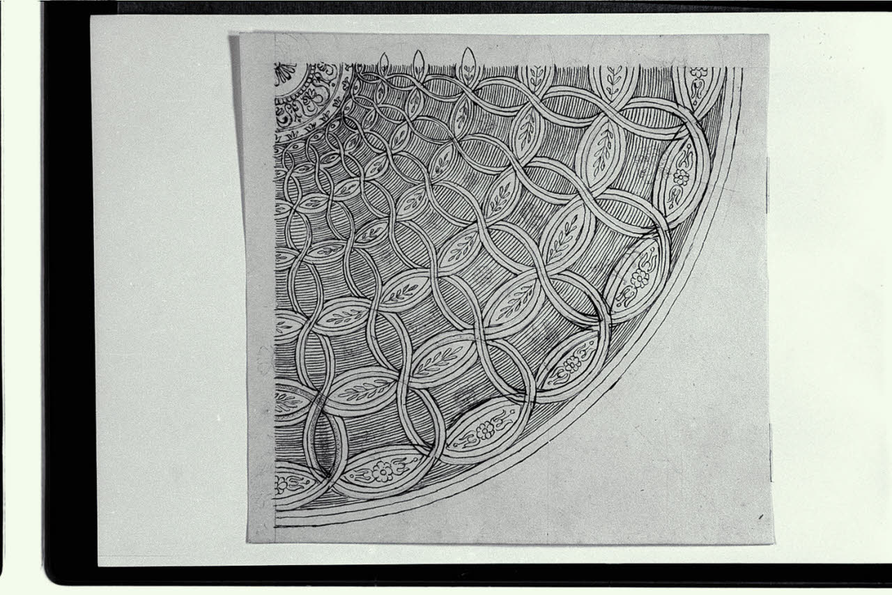Decorazione dell'interno di una volta del cortile di S. Damaso (disegno) di Pollack, Leopoldo (fine sec. XVIII)