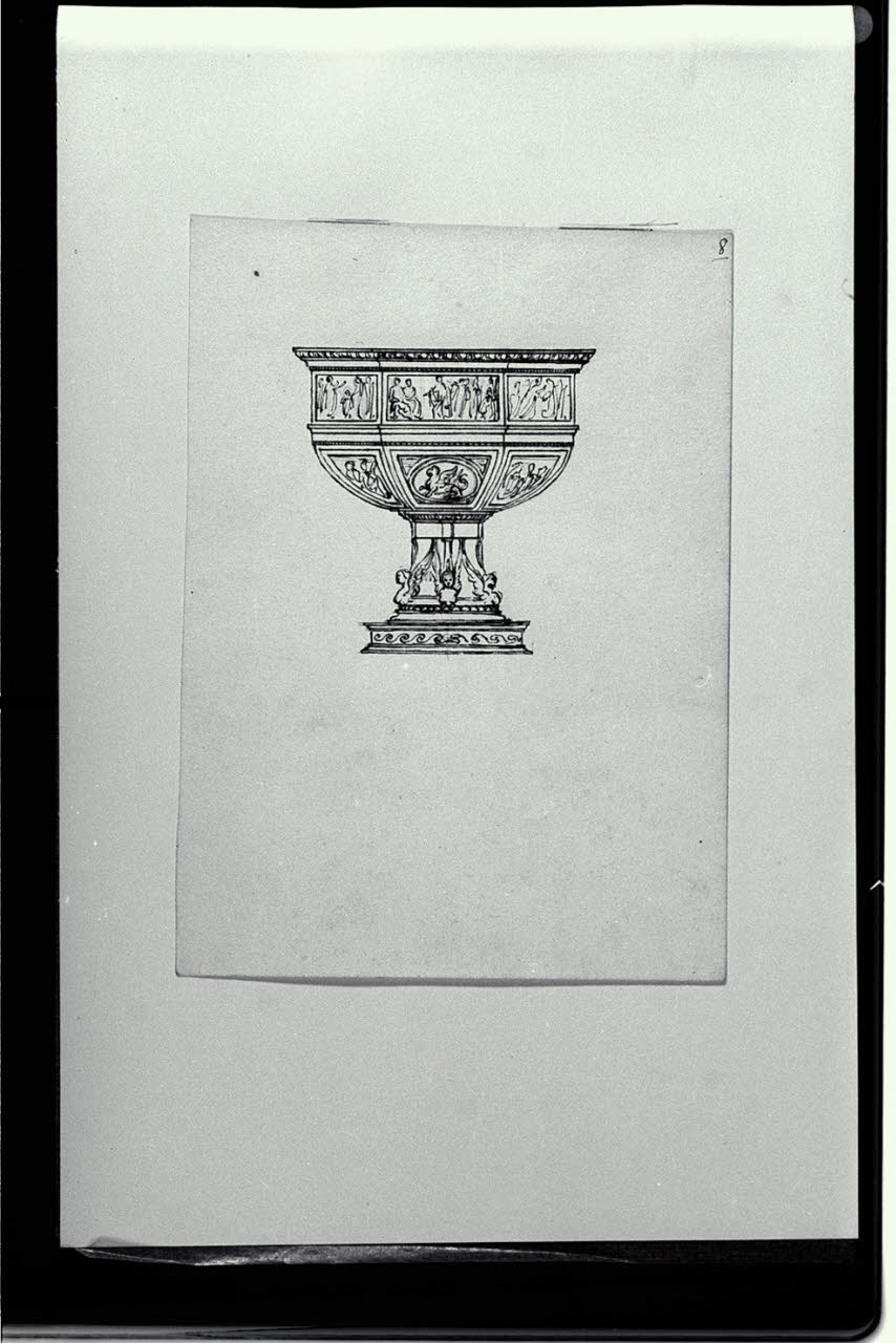 Fonte battesimale (?) (disegno) di Pollack, Leopoldo (fine sec. XVIII)