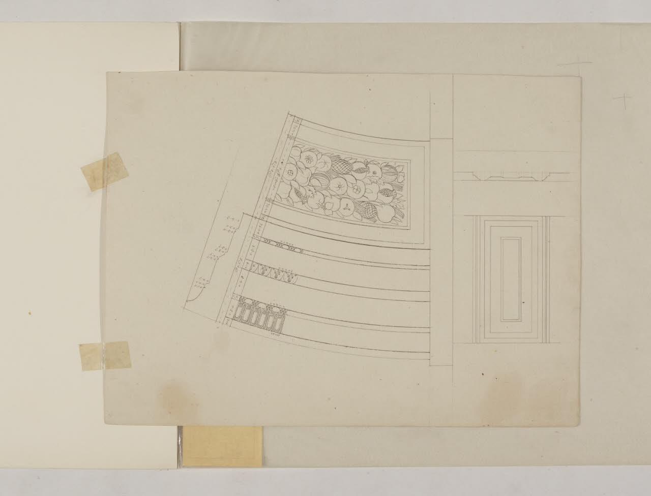 Particolari della decorazione dell'arco (disegno) di Pollack, Leopoldo (fine sec. XVIII)
