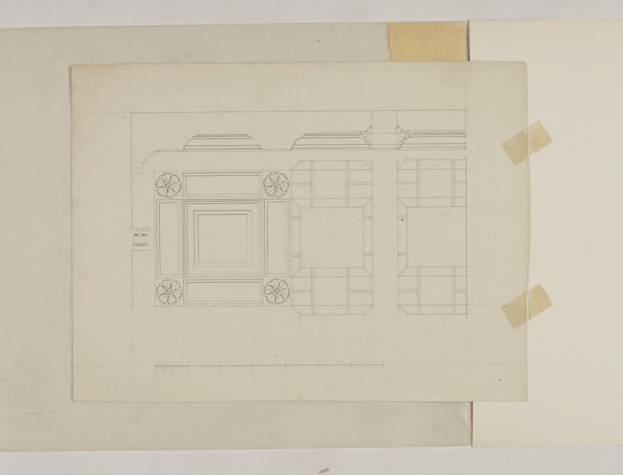 Particolare di una decorazione architettonica (disegno) di Pollack, Leopoldo (fine sec. XVIII)