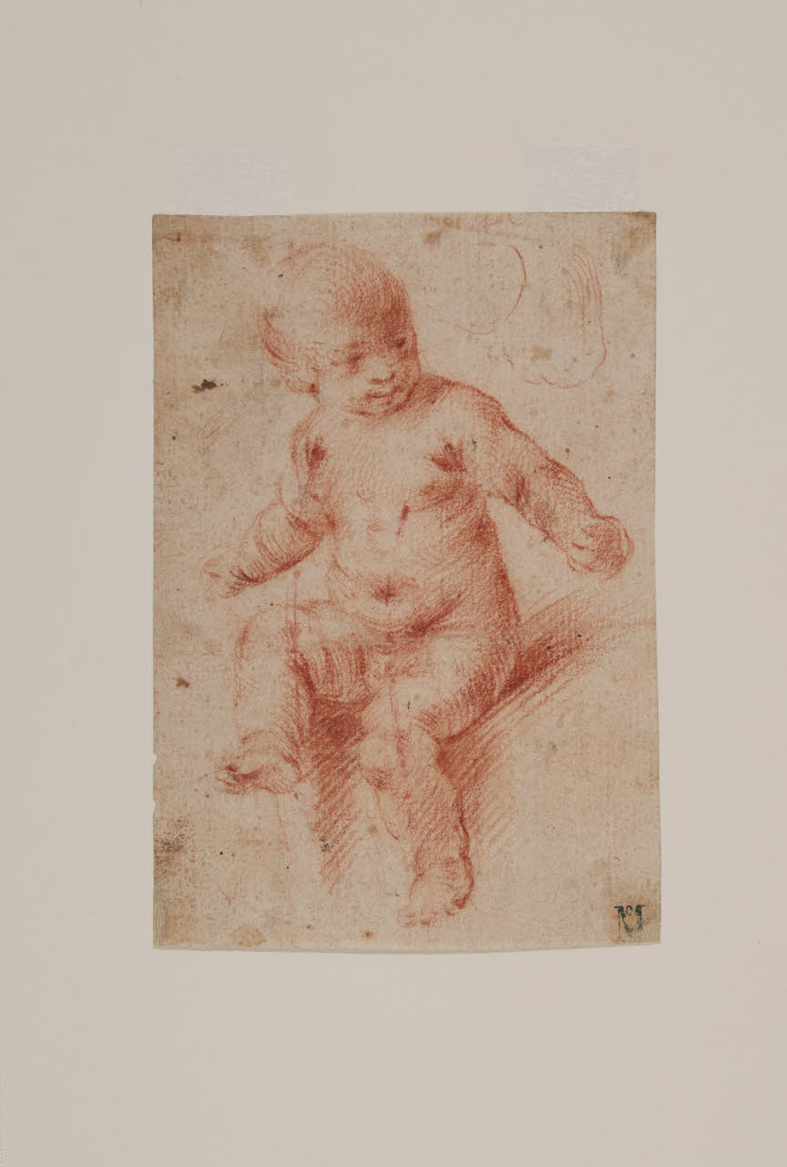 Bambino seduto, Bambino seduto (disegno) - ambito lombardo (prima metà sec. XVIII)