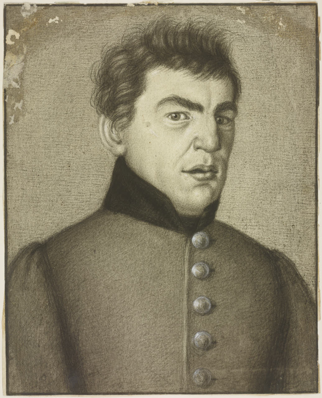 Ritratto d'uomo a mezzo busto (disegno) di Rillosi, Giuseppe ((?)) (sec. XIX)