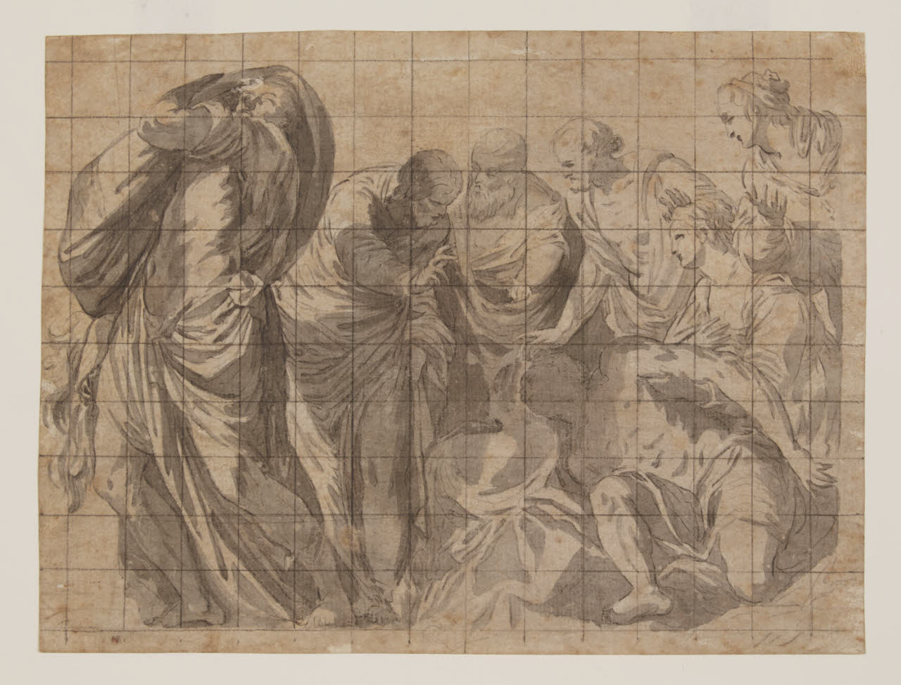 Cristo guarisce il paralitico, Cristo guarisce il paralitico (disegno) di Robusti, Jacopo detto Tintoretto; Robusti, Jacopo detto Tintoretto (copia; copia da) (seconda metà sec. XVI)
