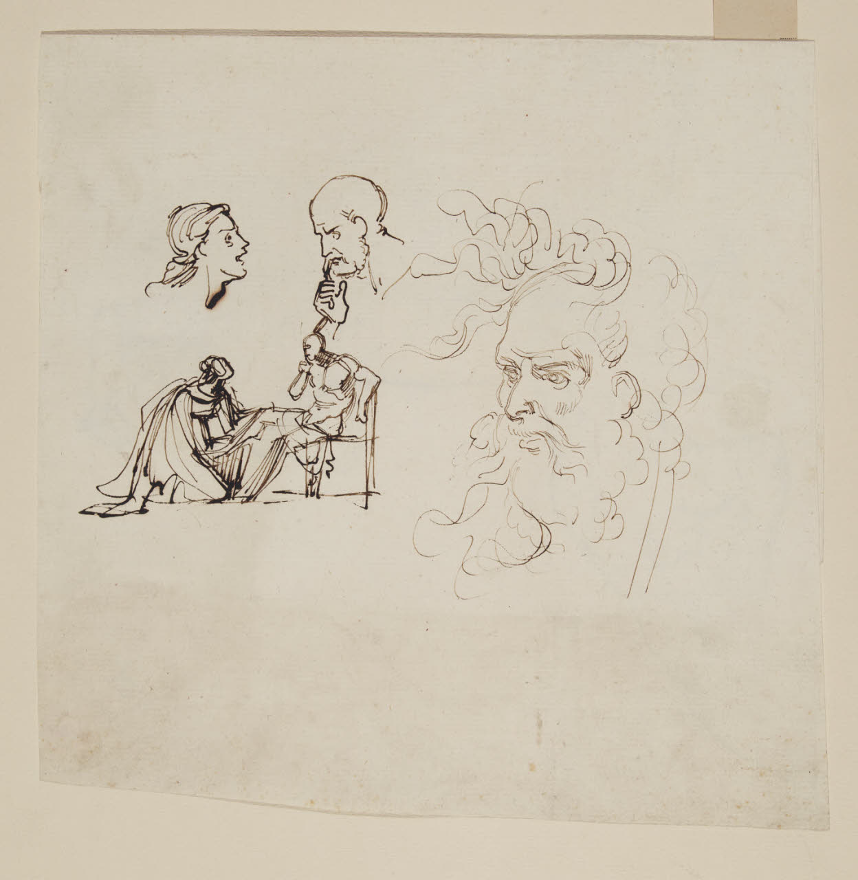 Diversi schizzi di teste e figure (disegno) di Sabatelli, Luigi (secc. XVIII/ XIX)