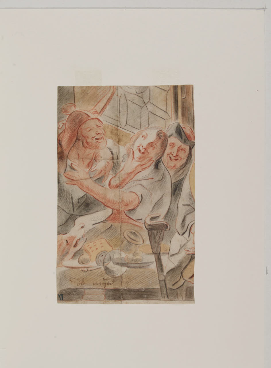 Coppia mal assortita, Coppia mal assortita (disegno) di Jordaens, Jacob; Jordaens, Jacob (bottega; bottega) (seconda metà sec. XVII)