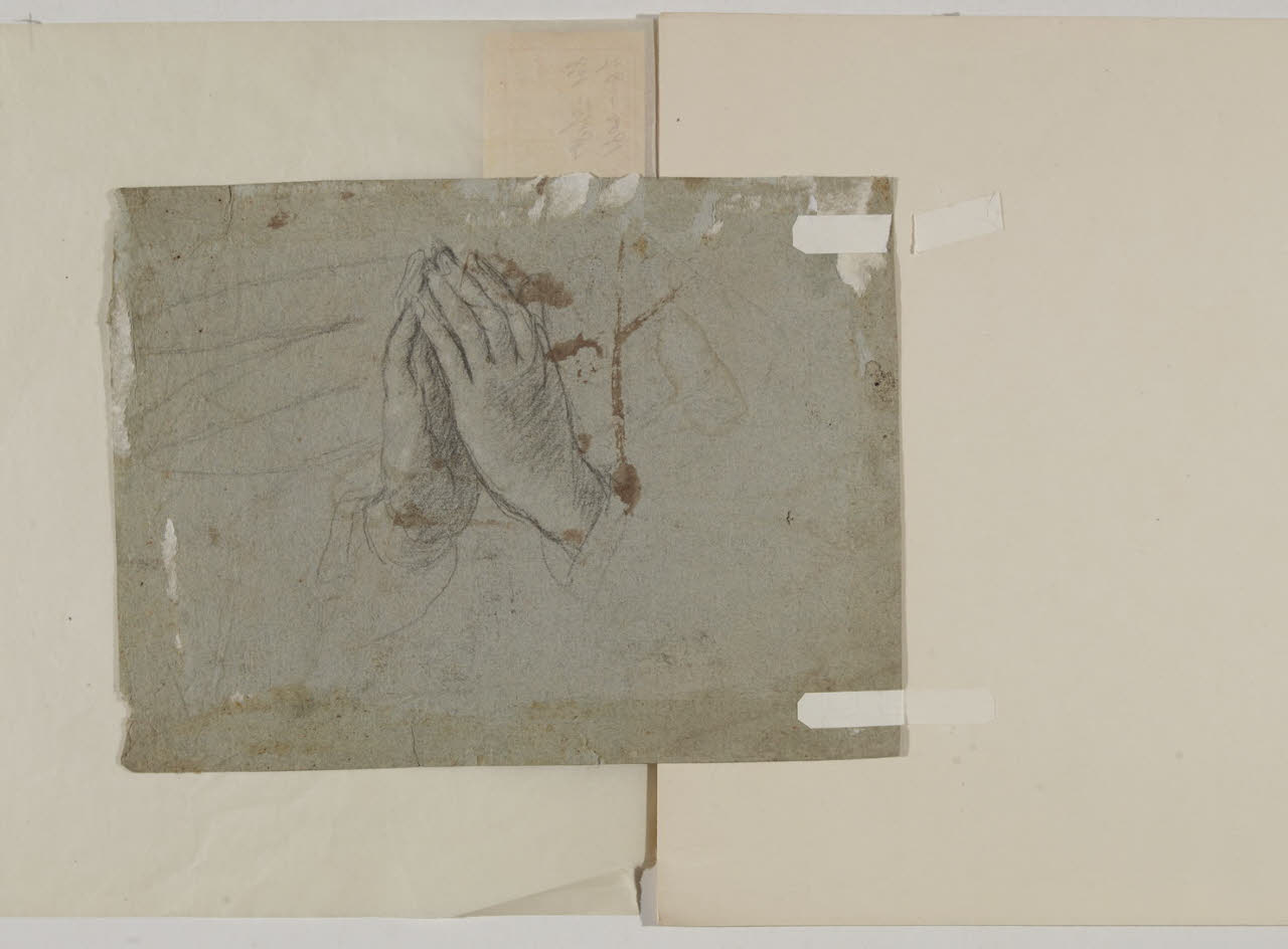 Studio di mani giunte (disegno) - Ambito lombardo (fine sec. XVII)