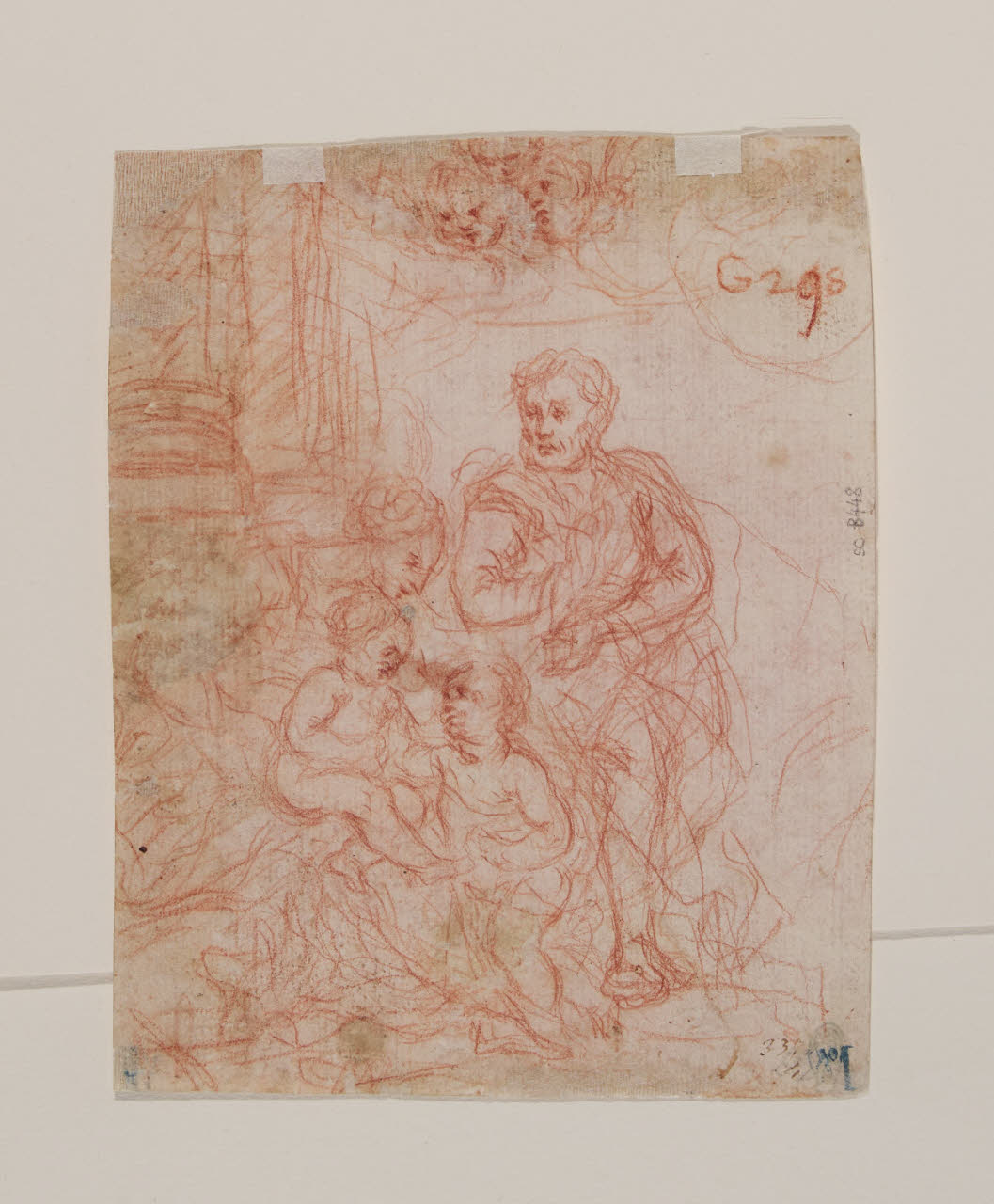 Sacra Famiglia con San Giovannino, Sacra Famiglia con San Giovannino (disegno) - ambito lombardo (fine sec. XVII)