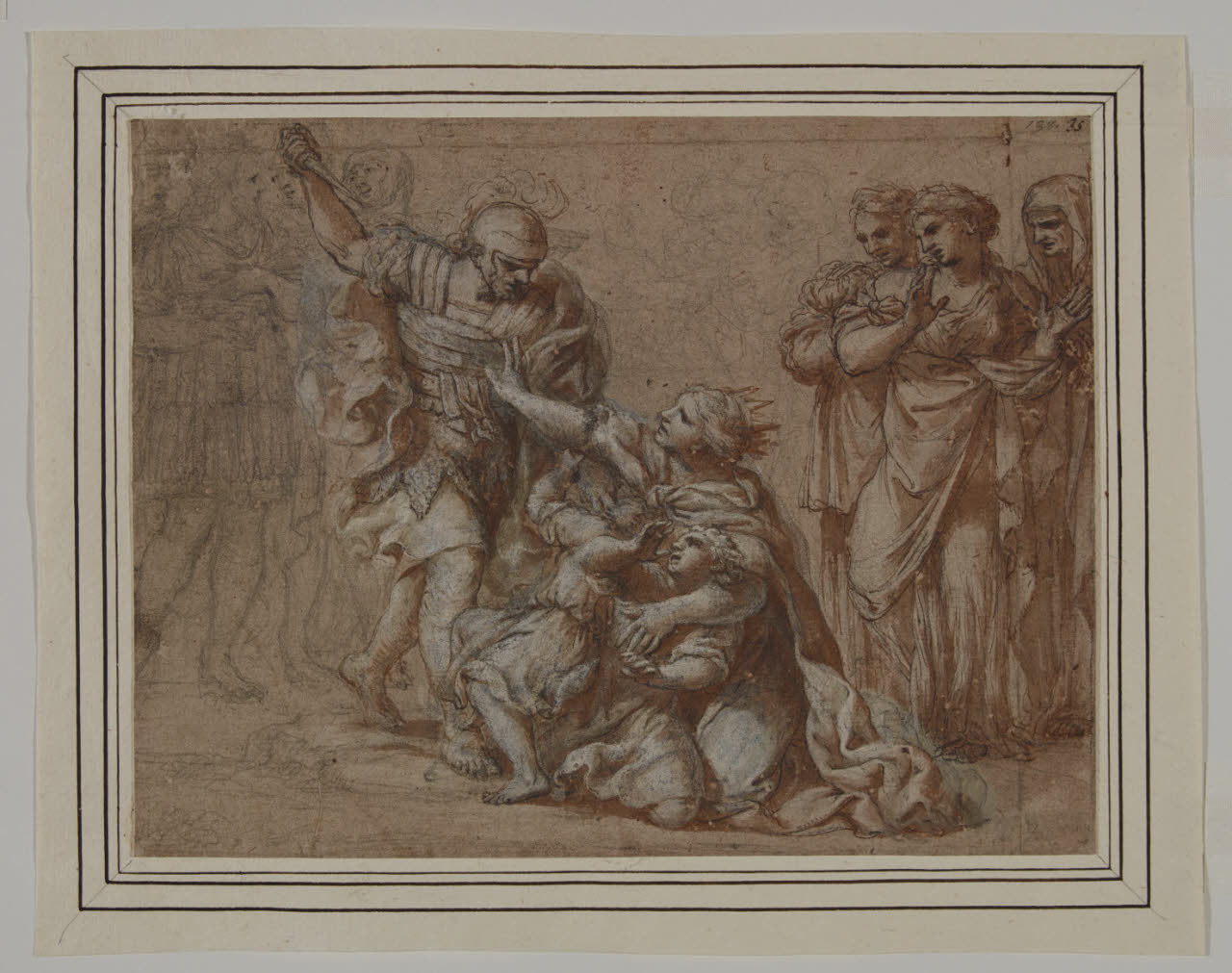 Tolomeo Cerauno ordina l'uccisione dei figli di Arsinoe (disegno) di Ferri, Ciro (attribuito) (sec. XVII)