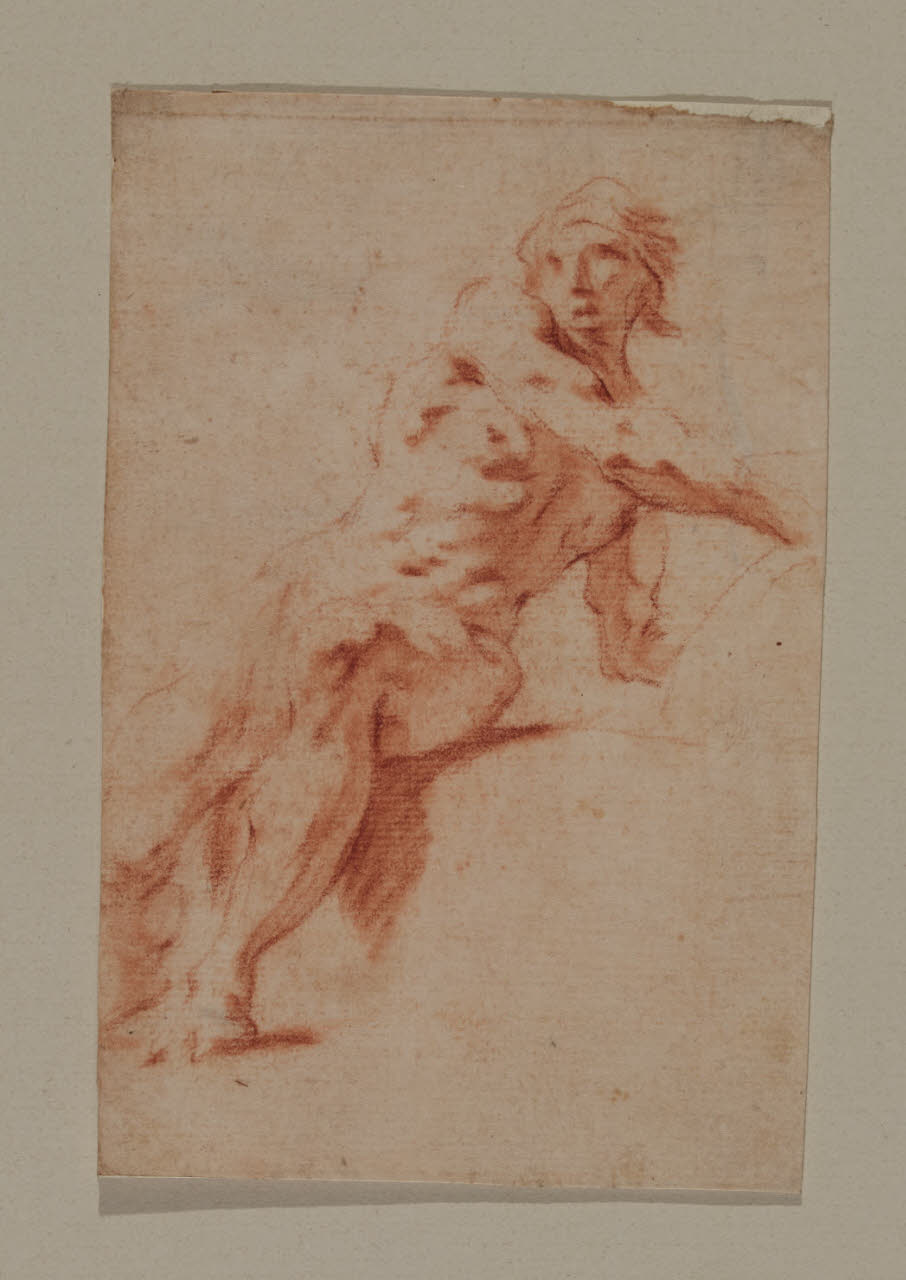 Studio di nudo maschile seduto (disegno) - Anonimo (sec. XVIII)