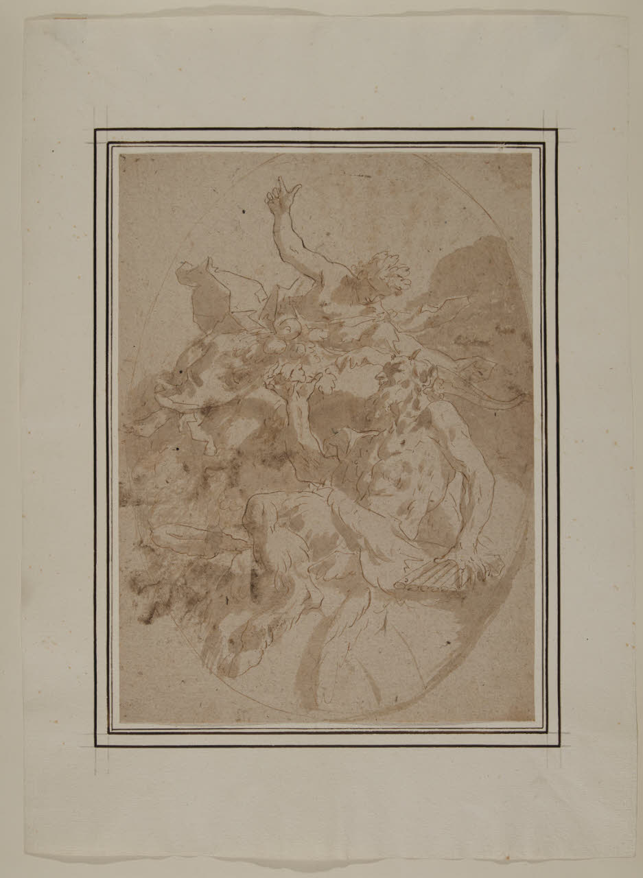 Scena mitologica in un ovale (disegno) di Galeotti, Sebastiano (sec. XVIII)