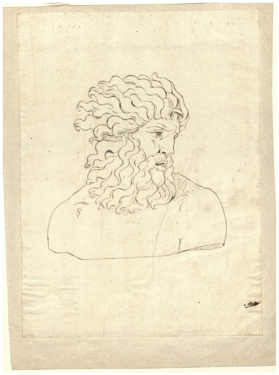 Busto di Giove (disegno) di Maggiolini (bottega) (secc. XVIII/ XIX)