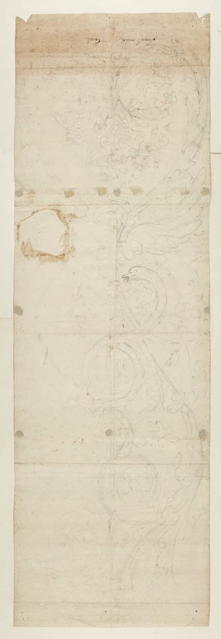 Schizzo di una composizione decorativa per serramenti (disegno) di Gerli, Agostino (secc. XVIII/ XIX)