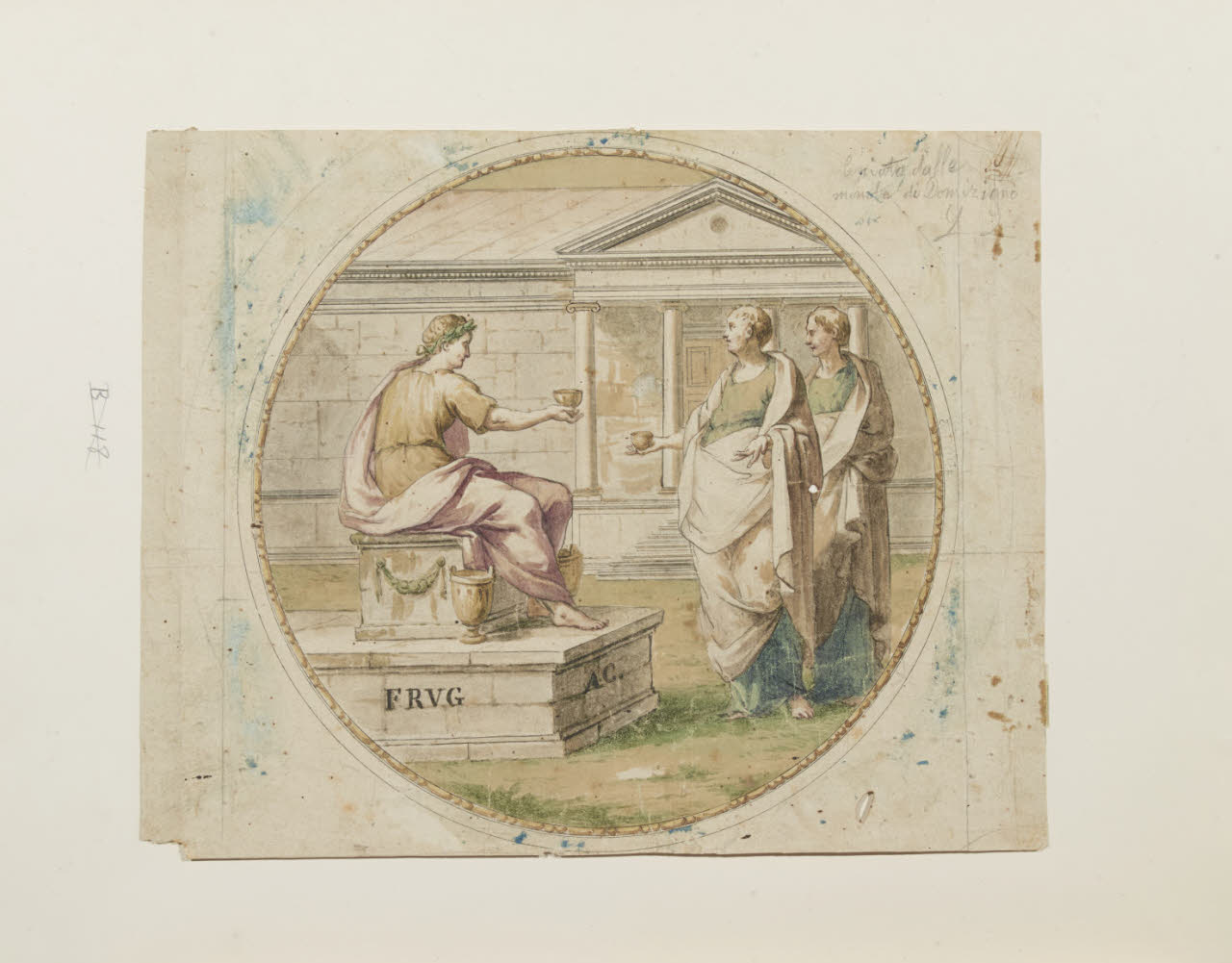 Domiziano con due personaggi (disegno) di Maggiolini (bottega) (secc. XVIII/ XIX)