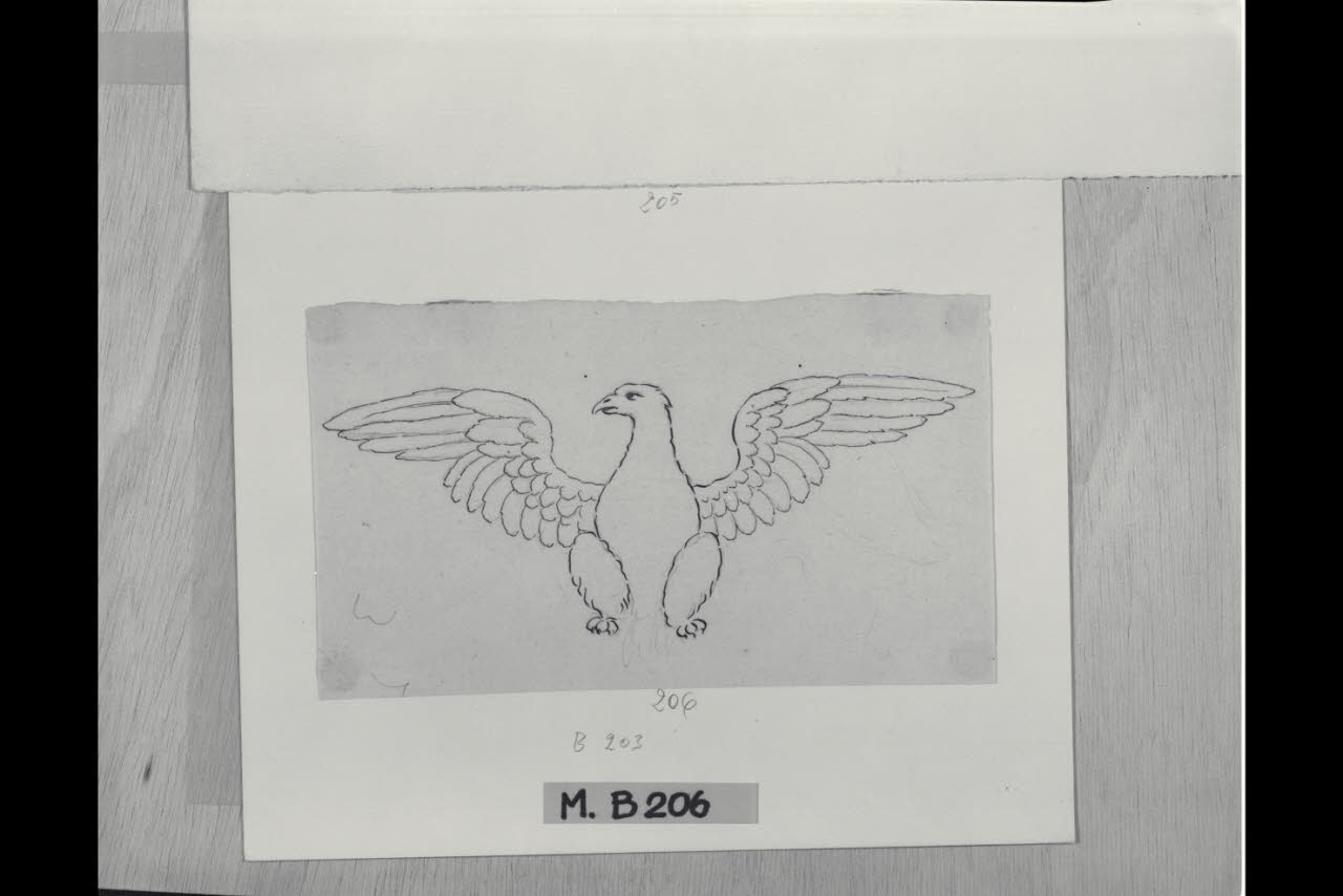 Aquila (disegno) di Maggiolini (bottega) (secc. XVIII/ XIX)
