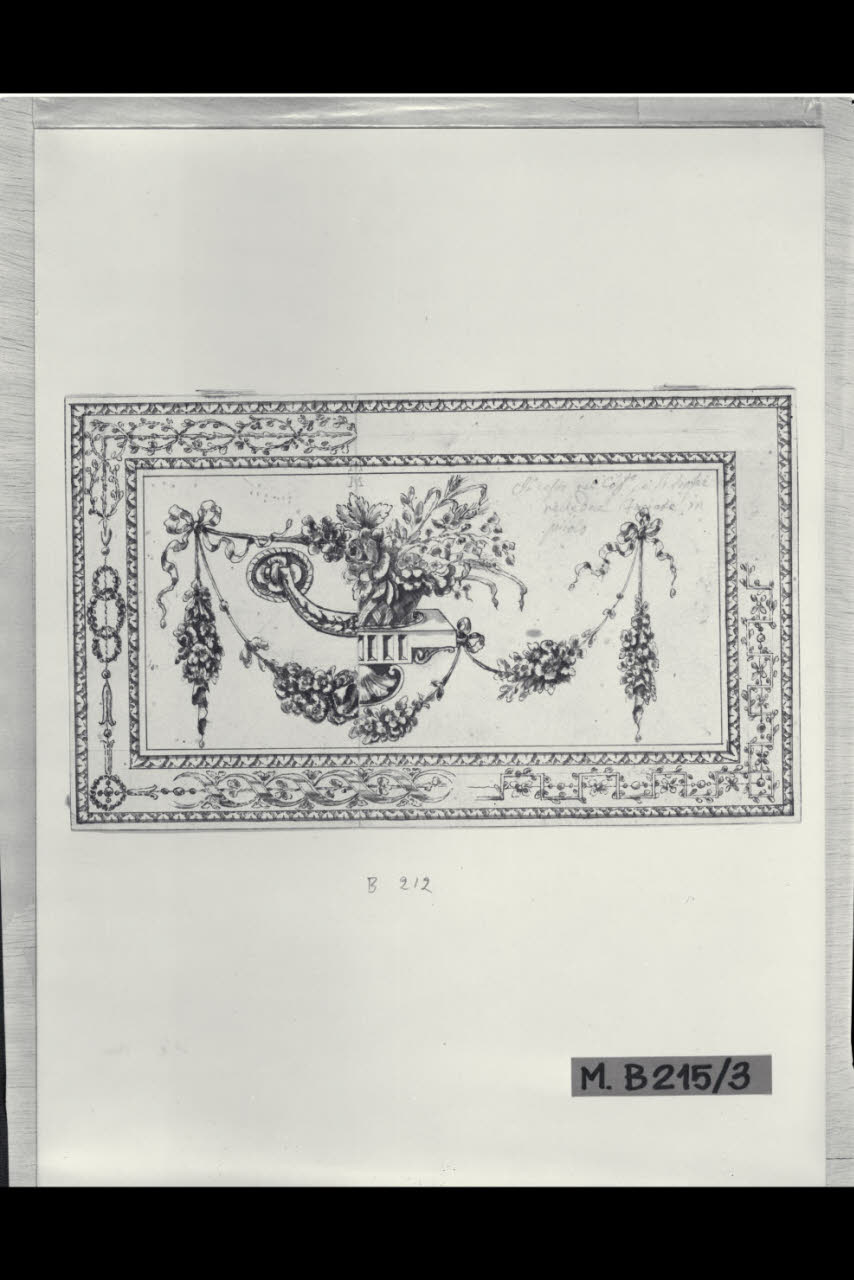 Progetto per la decorazione di un piano (disegno) di Maggiolini (bottega) (secc. XVIII/ XIX)