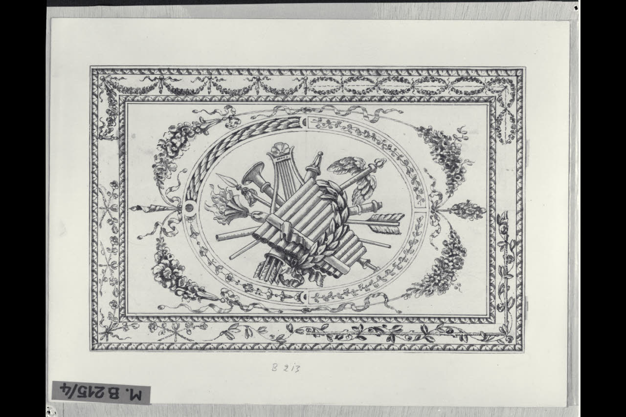 Progetto per la decorazione di un piano (disegno) di Maggiolini (bottega) (secc. XVIII/ XIX)