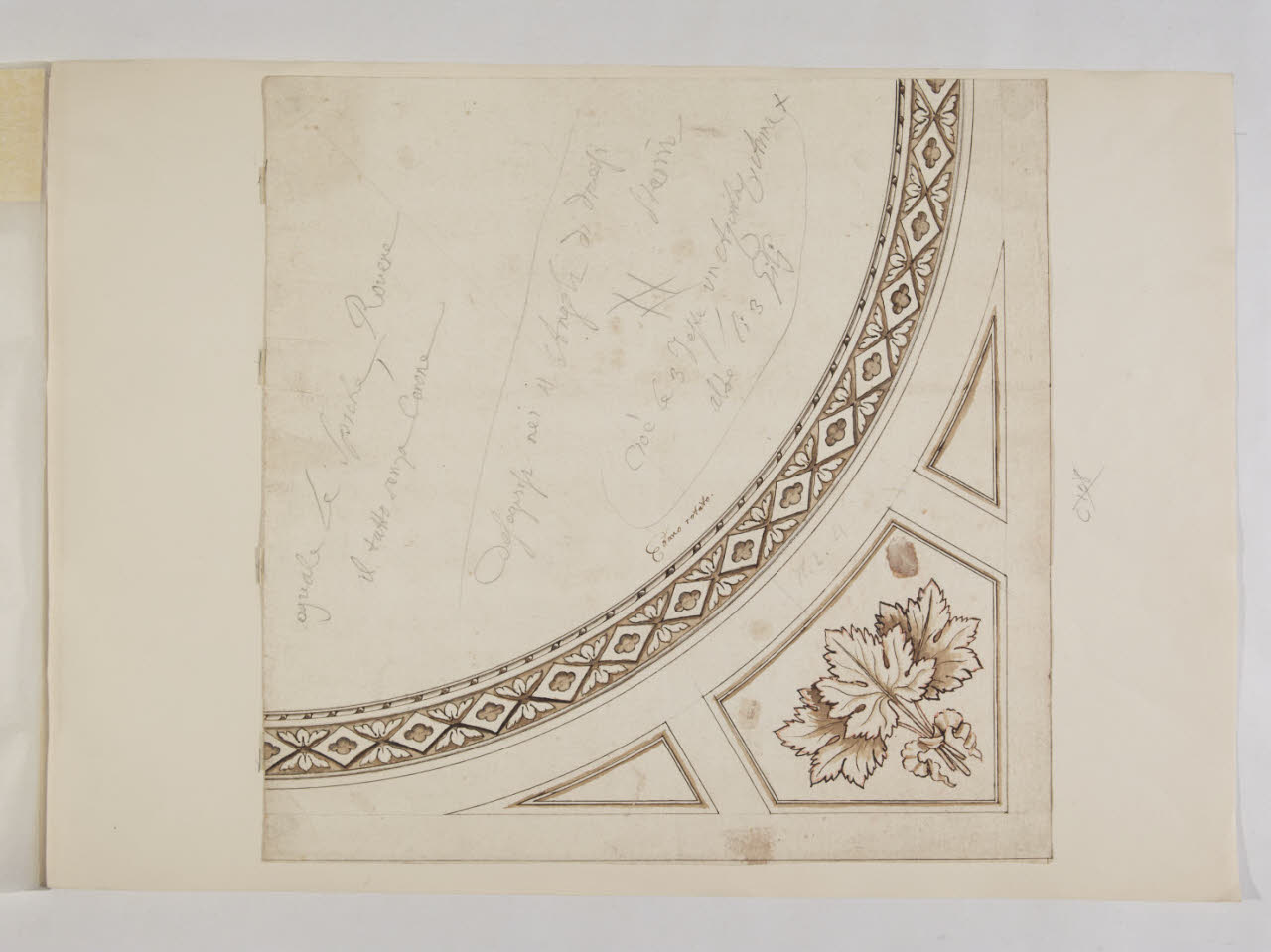 Progetto di piano di tavolo da gioco (disegno) di Maggiolini (bottega) (secc. XVIII/ XIX)