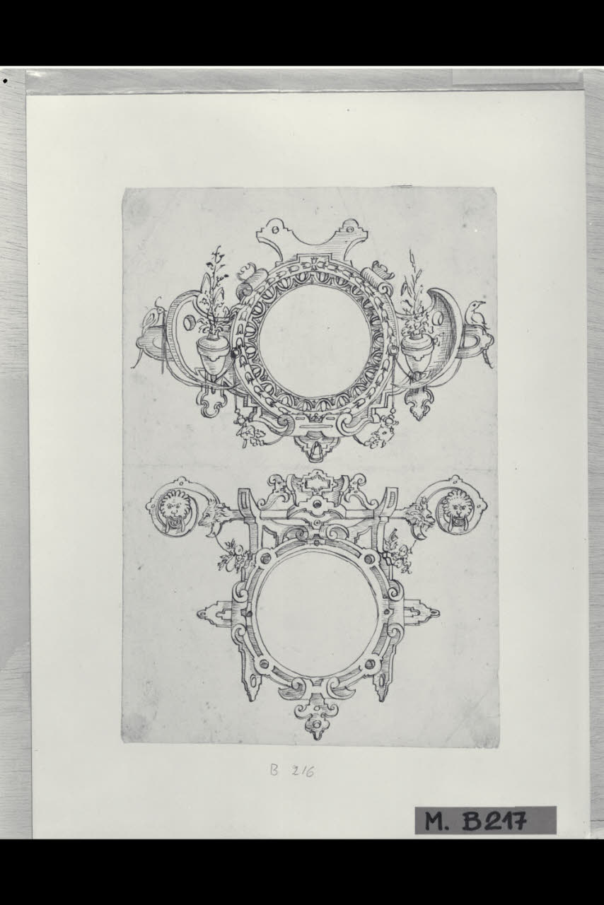 Due cornici (disegno) di Maggiolini (bottega) (secc. XVIII/ XIX)