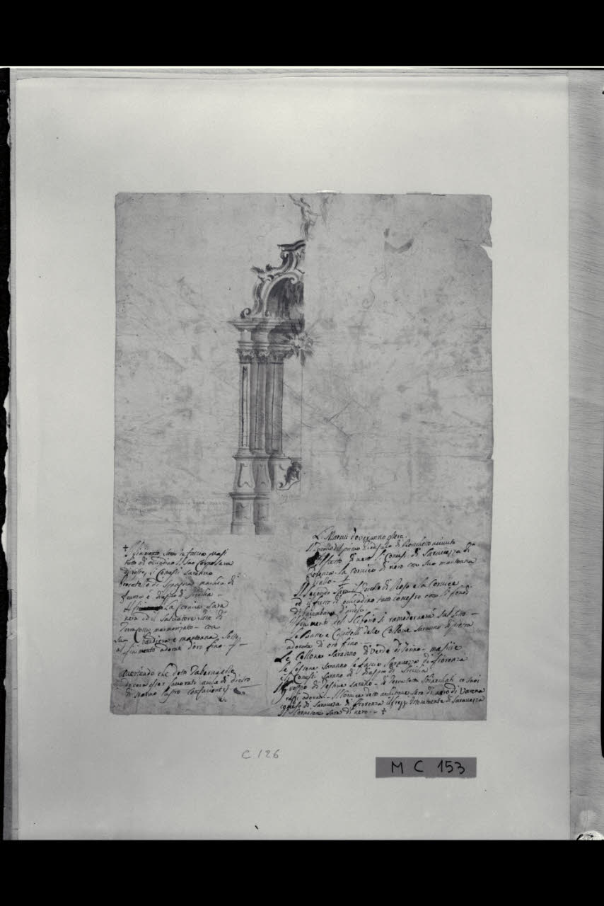 Progetto di tabernacolo (disegno) di Maggiolini (bottega) (secc. XVIII/ XIX)