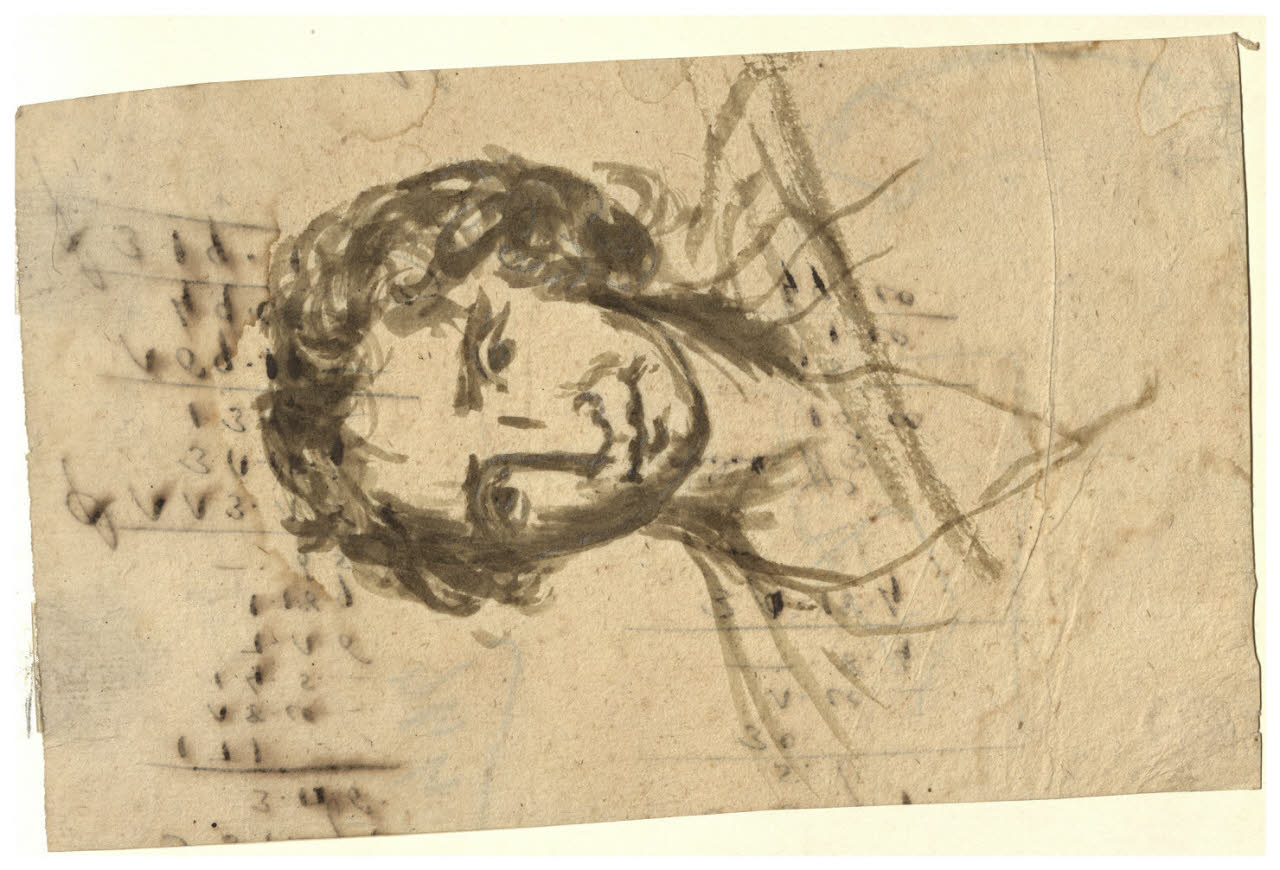 Abbozzo di ritratto (disegno) di Maggiolini (bottega) (secc. XVIII/ XIX)