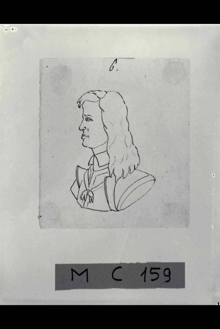 Ritratto maschile a mezzo busto (disegno) di Maggiolini (bottega) (secc. XVIII/ XIX)