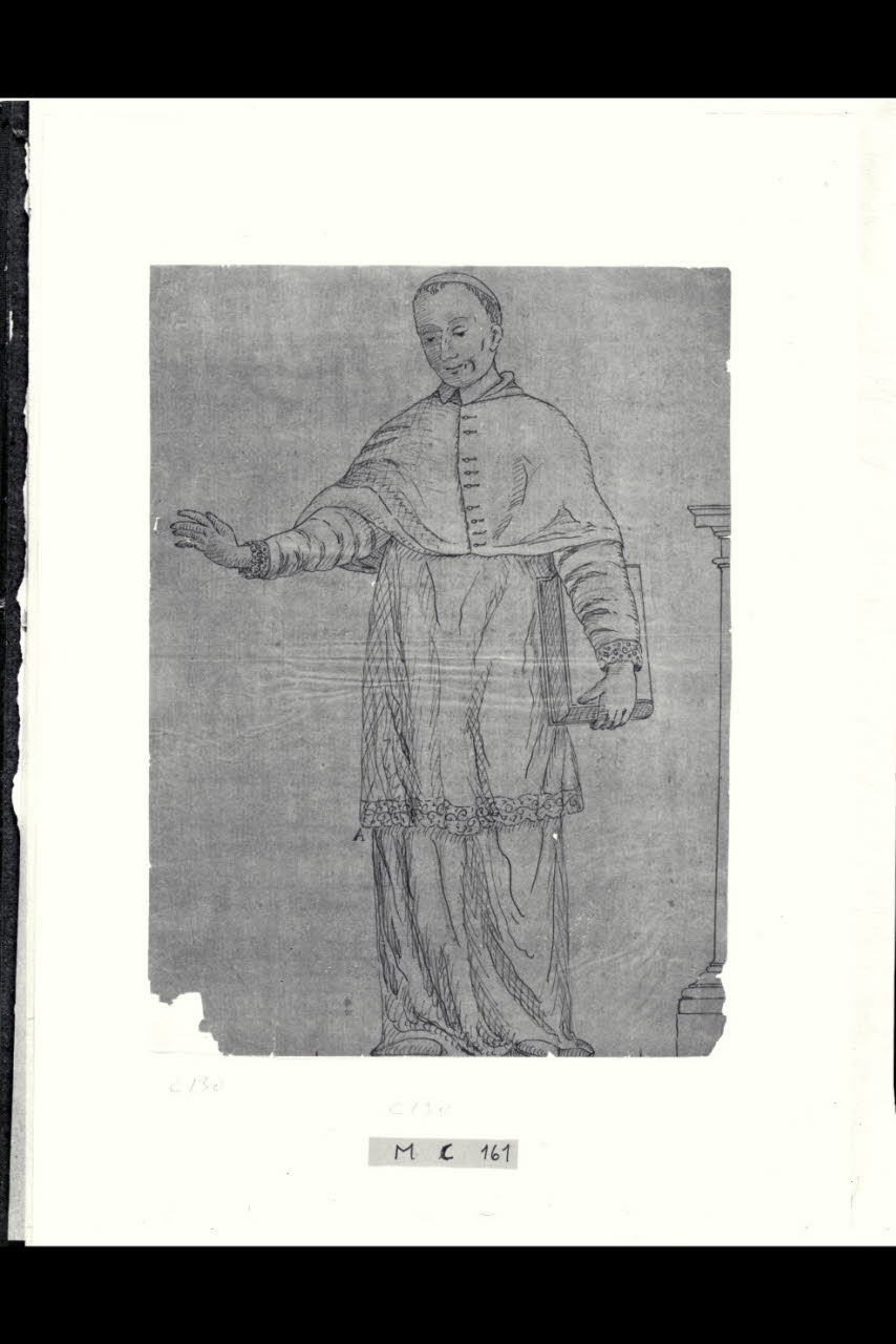 San Carlo Borromeo (disegno) di Maggiolini (bottega) (secc. XVIII/ XIX)