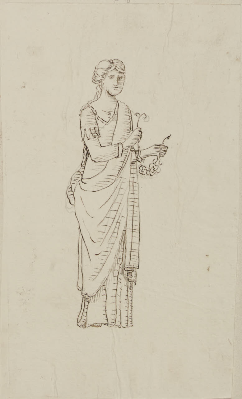Figura femminile (disegno) di Maggiolini (bottega) (secc. XVIII/ XIX)