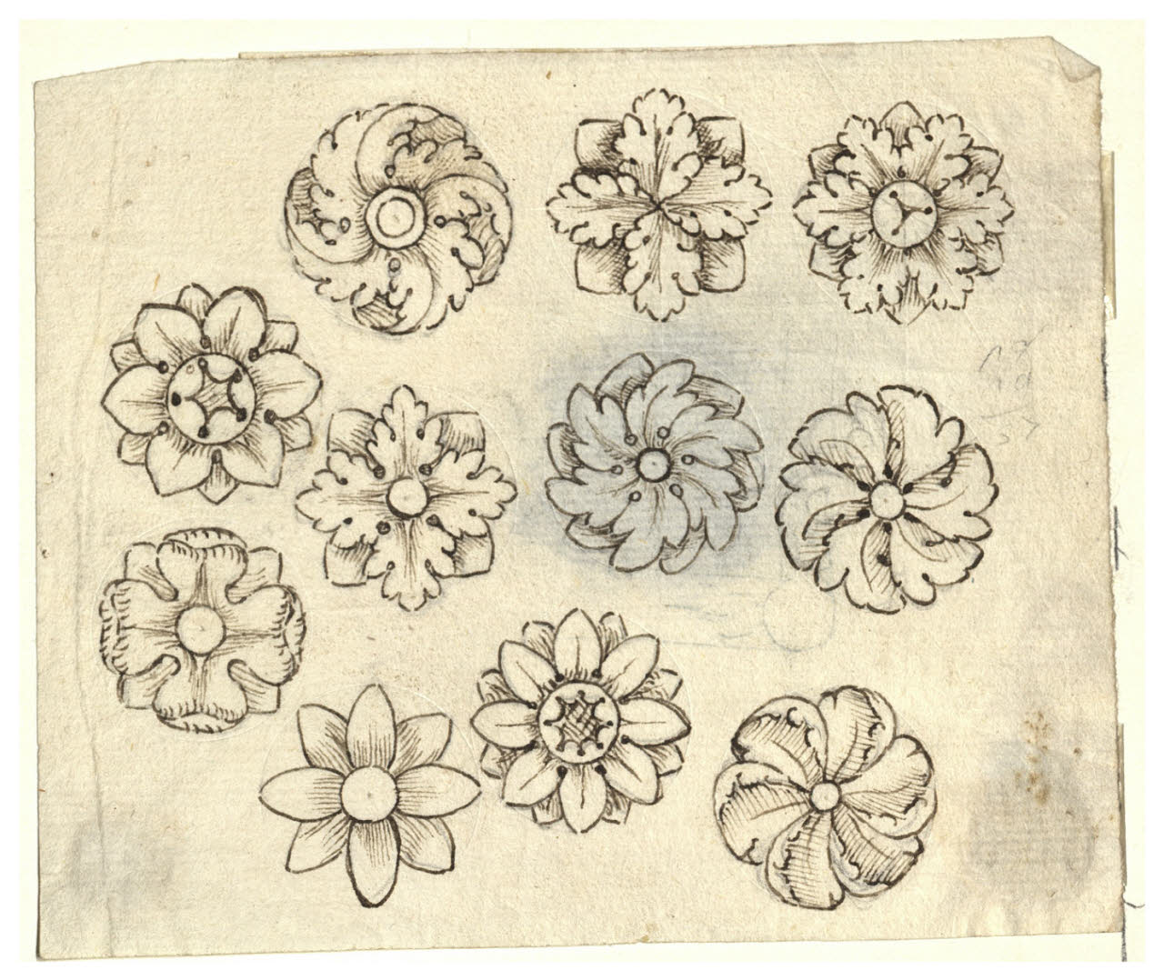 Rosoni (disegno) di Maggiolini (bottega) (secc. XVIII/ XIX)