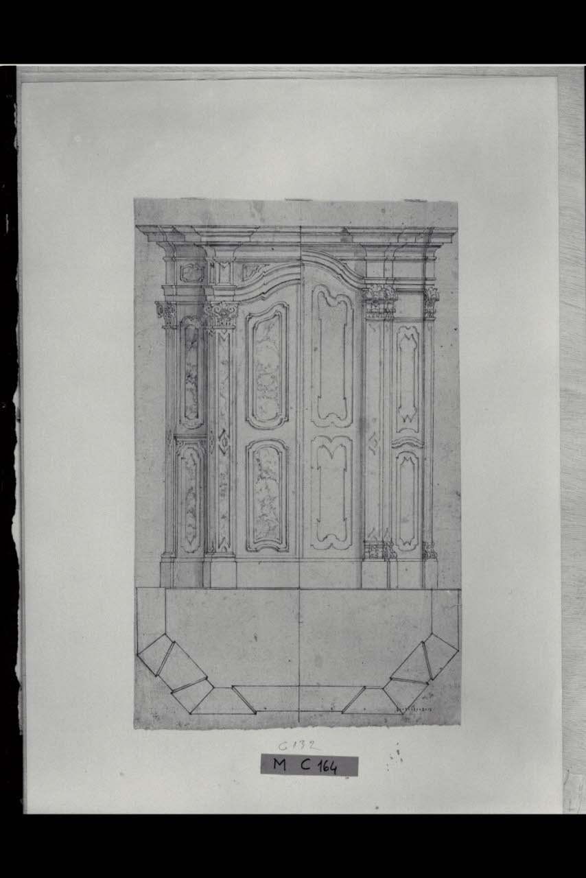 Progetto alternativo di un portale (disegno) di Maggiolini (bottega) (secc. XVIII/ XIX)