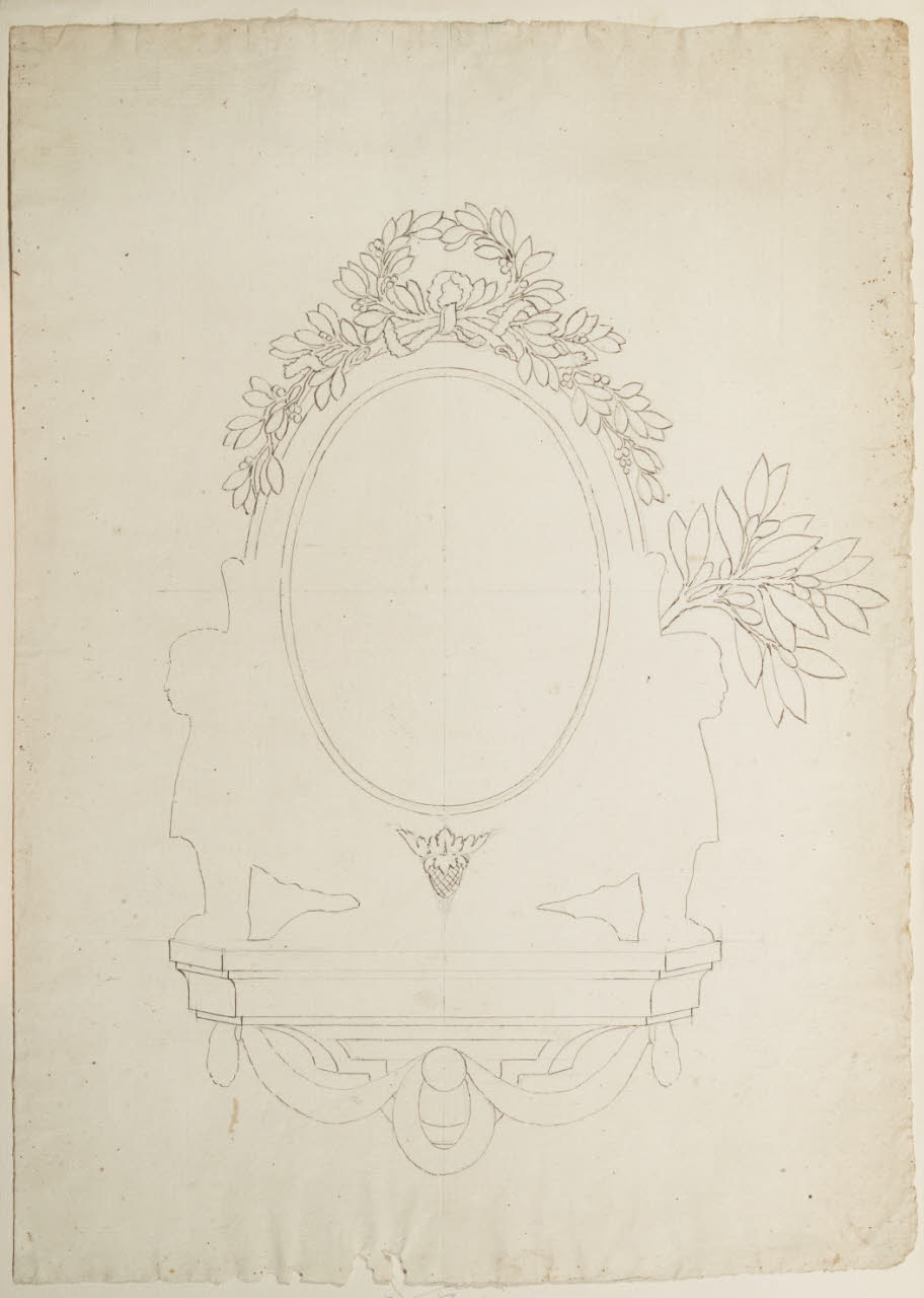 Studio per rifinitura bronzea (disegno) di Maggiolini (bottega) (secc. XVIII/ XIX)